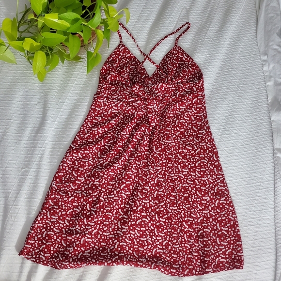 HARLOW "VIV" Red Cherry Print Slip Dress - Picture 9 of 12